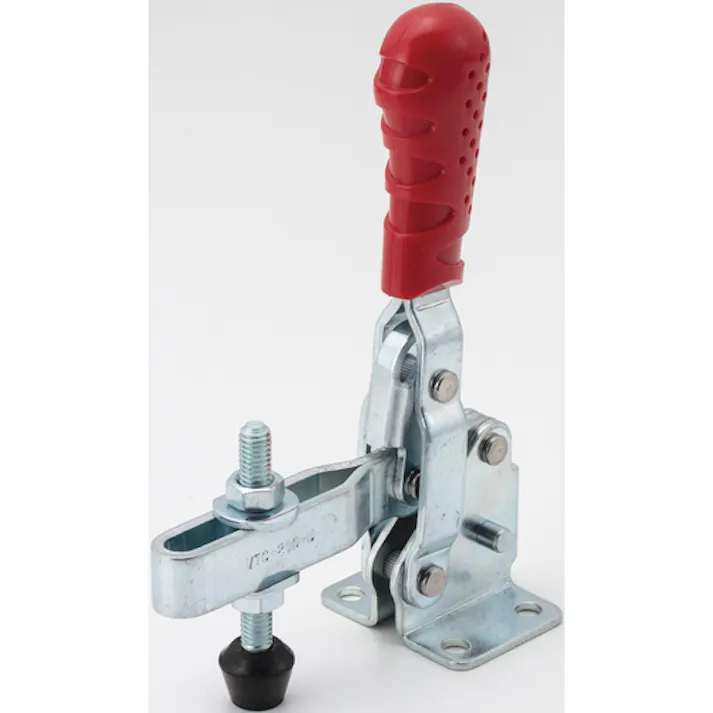 【CAINZ-DASH】イマオコーポレーション 下方押え型トグルクランプ 立型トグルクランプ 垂直ハンドル フランジベース 締圧力1.4~2.7kN 適合コンタクトボルト径M10 ST-VTC210U【別送品】