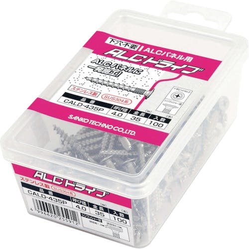 サンコーテクノ テクノ ALCドライブ CALDタイプ ステンレス製 (100本入) CALD-435P ALC用アンカー サンコーテクノ テクノ ALCドライブ CALDタイプ ステンレス製 (100本入) CALD-435P ALC用アンカー