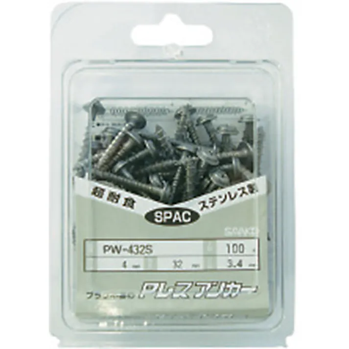 【CAINZ-DASH】サンコーテクノ Pレスアンカー ステンレス製 (200本入) PW-4X25SP200【別送品】
