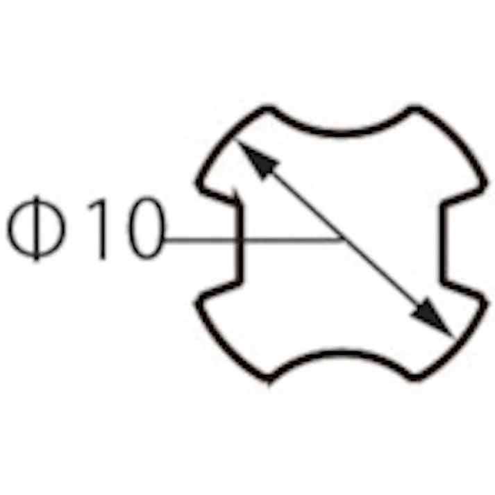 【CAINZ-DASH】サンコーテクノ テクノ パワーキュージンドリル SDS-plus軸 刃径22.0mm PQ4S-22.0X260【別送品】