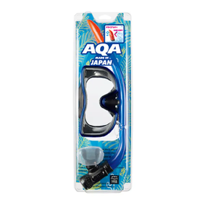 AQA エーキューエー マスク&シュノーケルセット メビウスライト&サミーVライト2 2点セット クリアブルー KZ-9071N