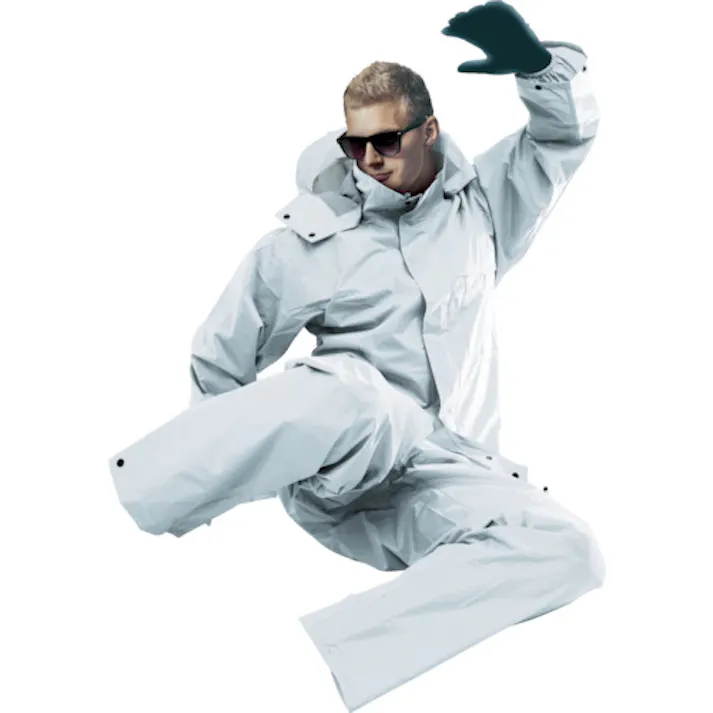 【CAINZ-DASH】前垣 AP300PVCレインスーツ シルバー Sサイズ AP300 SLV S【別送品】