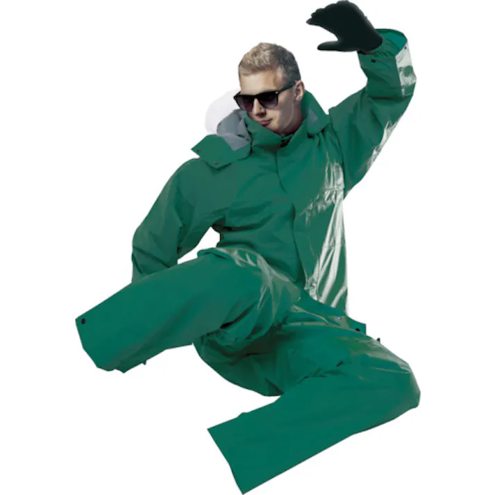 【CAINZ-DASH】前垣 AP300PVCレインスーツ ダークグリーン Sサイズ AP300 D.GR S【別送品】