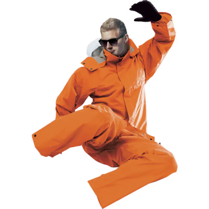 【CAINZ-DASH】前垣 AP300PVCレインスーツ オレンジ Mサイズ AP300 OR M【別送品】