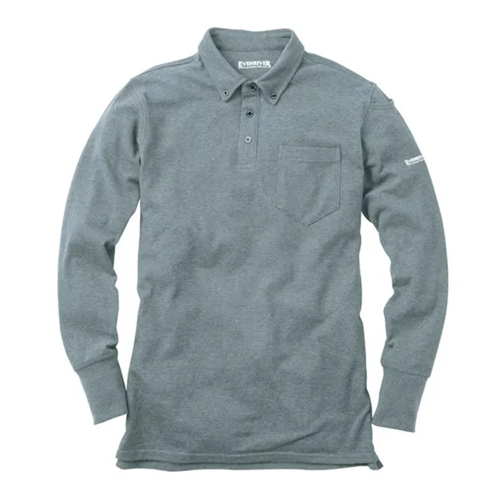 NR406 長ポロ 38グレー L