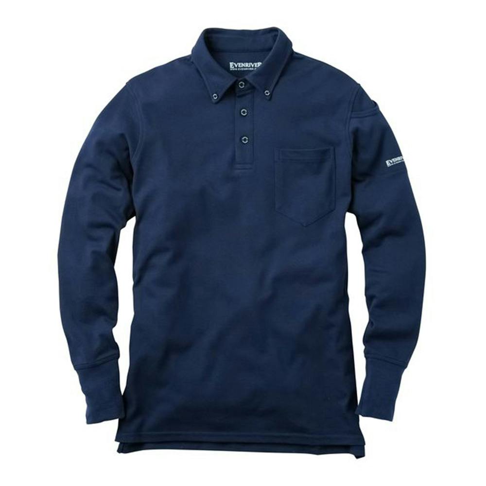 NR406 長ポロ 04ネイビー 4L