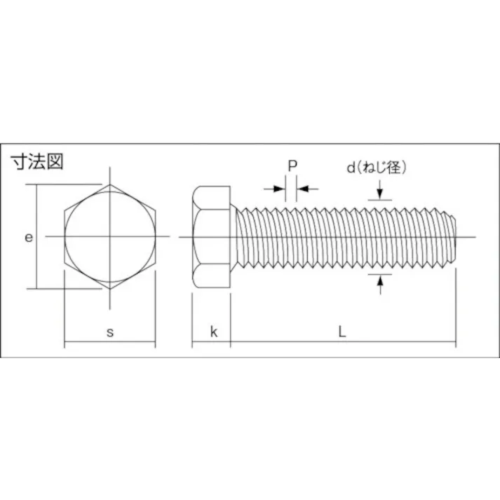 【CAINZ-DASH】コノエ 六角ボルト スチール ユニクロ 全ねじ M10×50 (100本入) BT-SS-1050【別送品】