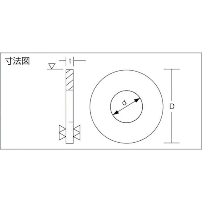 【CAINZ-DASH】コノエ 平ワッシャー　ＪＩＳ　ユニクロ　Ｍ８　（１５００枚入） W-SS-0008【別送品】