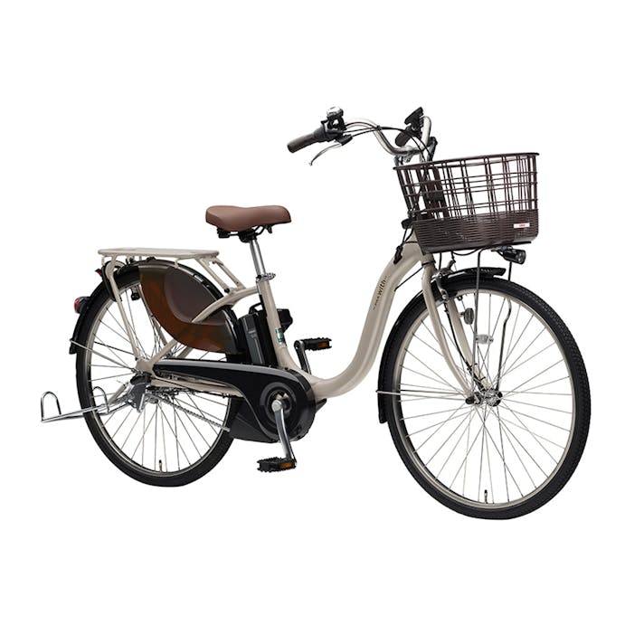 【自転車】《ヤマハ》 電動アシスト自転車 PAS With26 26インチ 内装3段変速 マットグレイッシュベージュ(販売終了)