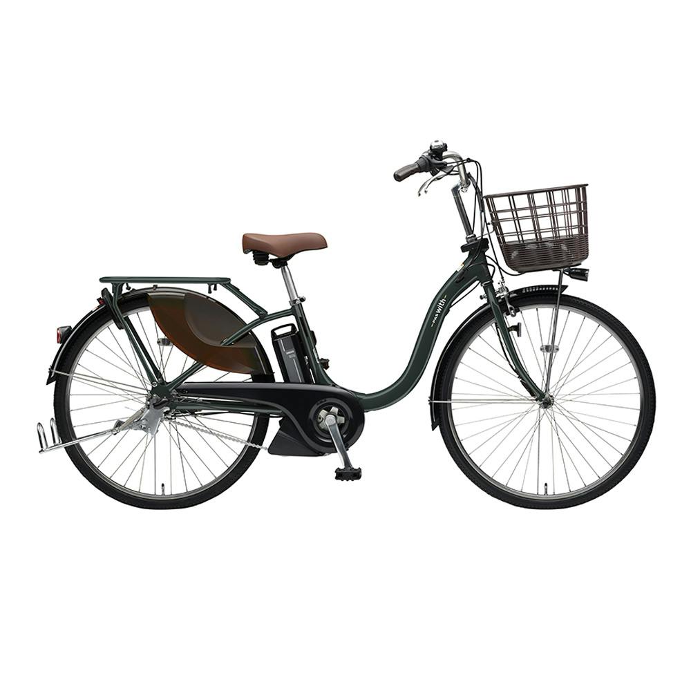 【自転車】《ヤマハ》 電動アシスト自転車 PAS With26 26インチ 内装3段変速 ディープレイクグリーン(販売終了)