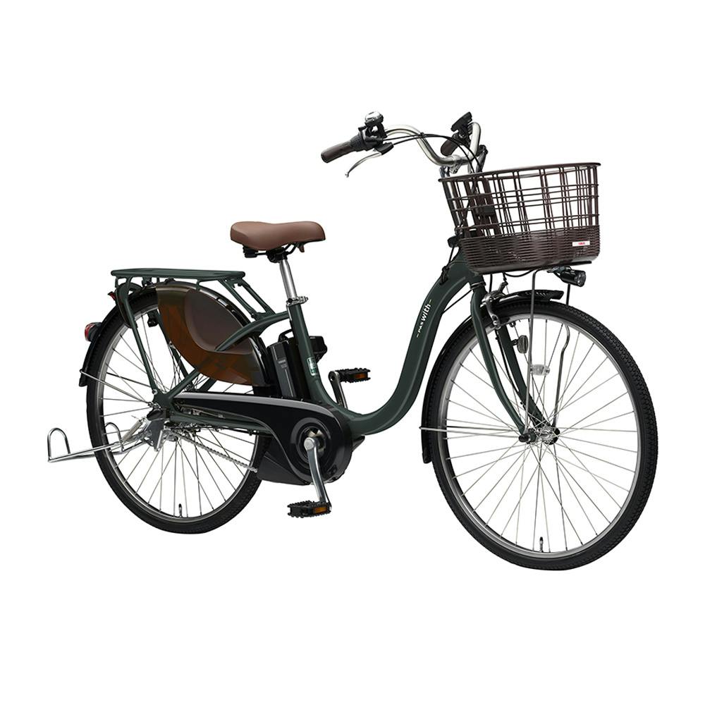 【自転車】《ヤマハ》 電動アシスト自転車 PAS With26 26インチ 内装3段変速 ディープレイクグリーン