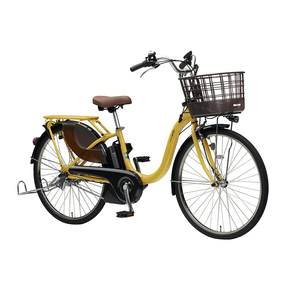 【自転車】《ヤマハ》 電動アシスト自転車 PAS With26 26インチ 内装3段変速 スモークイエロー