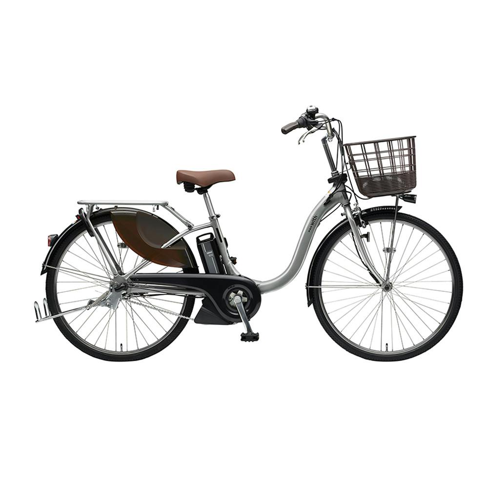【自転車】《ヤマハ》 電動アシスト自転車 PAS With26 26インチ 内装3段変速 ピュアシルバー(販売終了)