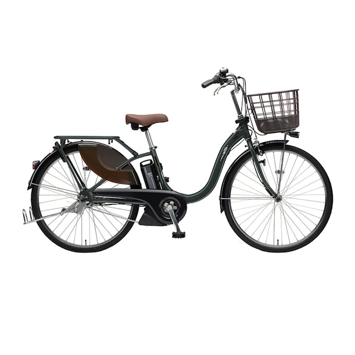 【自転車】《ヤマハ》 電動アシスト自転車 PAS With24 24インチ 内装3段変速 ディープレイクグリーン(販売終了)