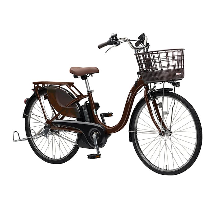 【自転車】《ヤマハ》電動アシスト自転車 PAS With24 24インチ 内装3段変速 カカオ(販売終了)