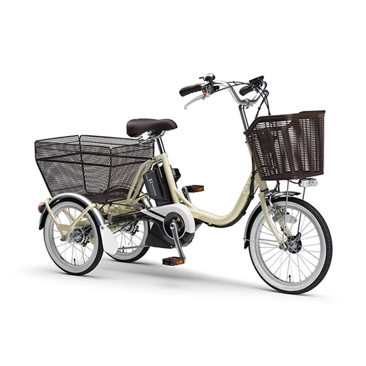 【自転車】電動アシスト自転車 PAS ワゴン パス ワゴン 前輪18型 後輪16型 PA16W アイボリー