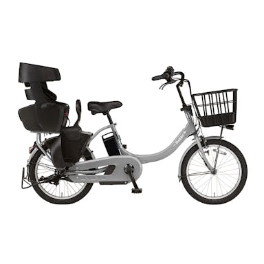 【自転車】《ヤマハ》24年モデル 電動アシスト自転車 PAS Babby un SPリヤチャイルドシート標準装備モデル 20型 内装3段 ピュアグレー