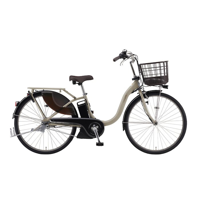 【自転車】《ヤマハ》24年モデル 電動アシスト自転車 PAS With 26インチ 内装3段変速 マットグレイッシュベージュ