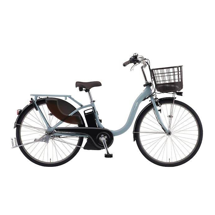 【自転車】《ヤマハ》24年モデル 電動アシスト自転車 PAS With 26インチ 内装3段変速 マットスモーキーブルー