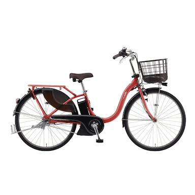 【自転車】《ヤマハ》24年モデル 電動アシスト自転車 PAS With 26インチ 内装3段変速 コーラルレッド