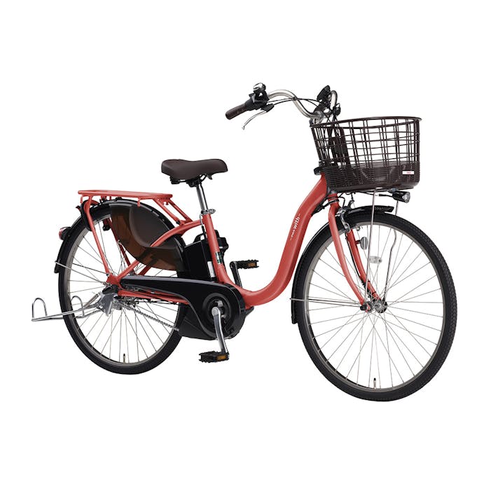 【自転車】《ヤマハ》24年モデル 電動アシスト自転車 PAS With 26インチ 内装3段変速 コーラルレッド