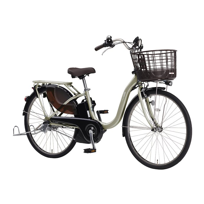【自転車】《ヤマハ》24年モデル 電動アシスト自転車 PAS With 26インチ 内装3段変速 シャンパンシルバー