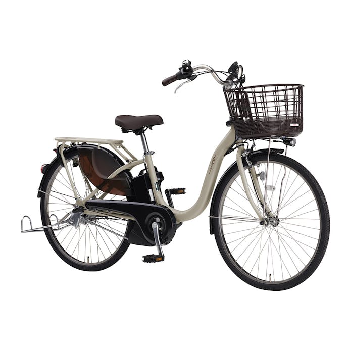 【自転車】《ヤマハ》24年モデル 電動アシスト自転車 PAS With 24インチ 内装3段変速 マットグレイッシュベージュ