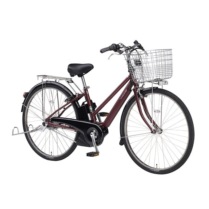 【自転車】《ヤマハ》24年モデル 電動アシスト自転車 PAS CITY-SP5 27インチ 内装5段変速 バーガンディ