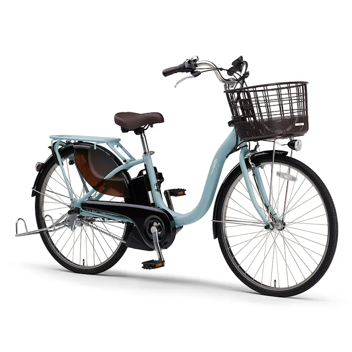 【自転車】26年モデル 電動アシスト自転車 PAS With パス ウィズ 26インチ 内装3段 マットスモーキーブルー ツヤ消しカラー