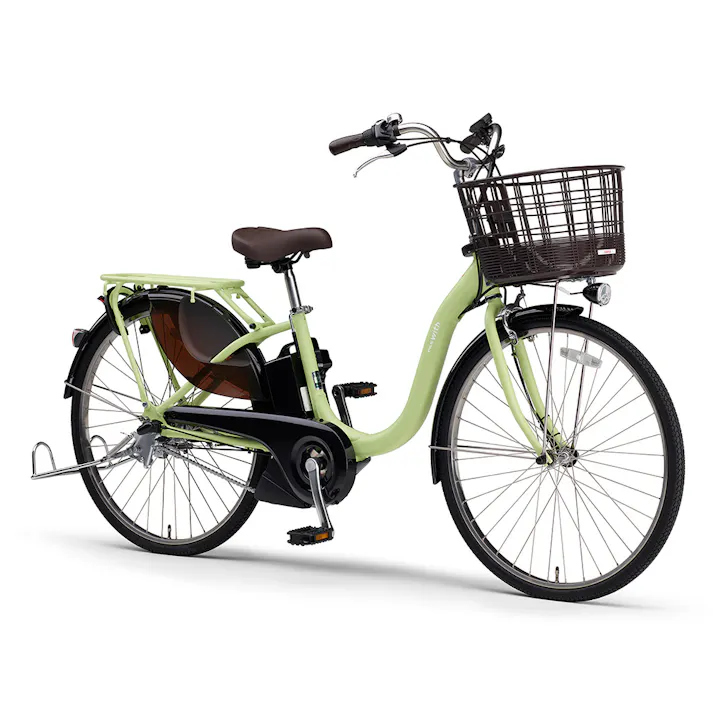 【自転車】26年モデル 電動アシスト自転車 PAS With パス ウィズ 26インチ 内装3段 マットフレッシュグリーン ツヤ消しカラー