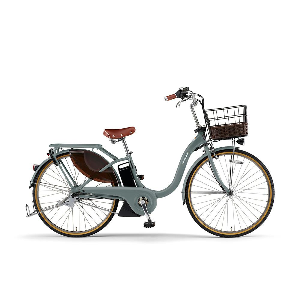 【自転車】26年モデル 電動アシスト自転車 PAS With DX パス ウィズ 24インチ 内装3段 マットユーカリ ツヤ消しカラー