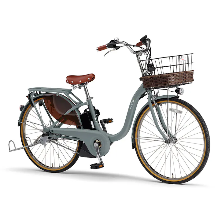 【自転車】26年モデル 電動アシスト自転車 PAS With DX パス ウィズ 24インチ 内装3段 マットユーカリ ツヤ消しカラー