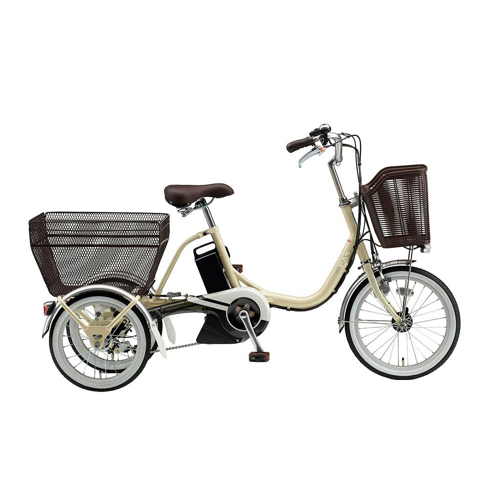【自転車】26年モデル 電動アシスト自転車 PAS ワゴン パス ワゴン 16インチ 内装3段 アイボリー