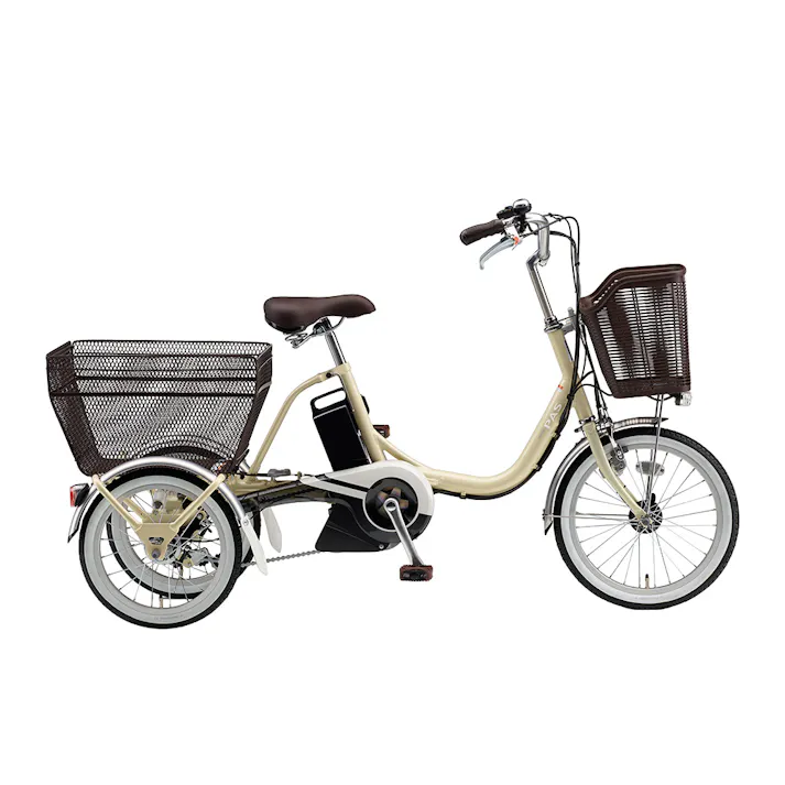 【自転車】26年モデル 電動アシスト自転車 PAS ワゴン パス ワゴン 16インチ 内装3段 アイボリー