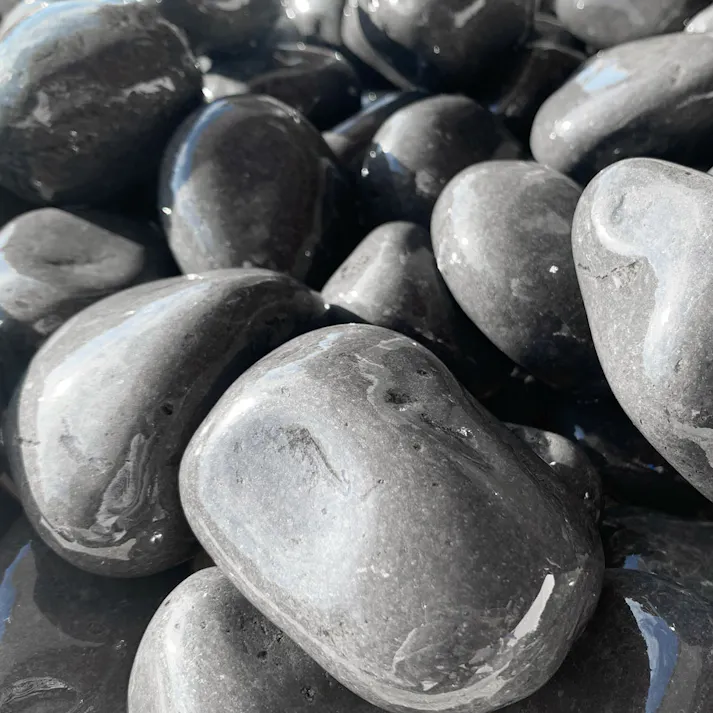 TAIKOH 特撰那智 1.5寸 40-55mm 10kg 化粧砂利 黒 ブラック 玉石 大