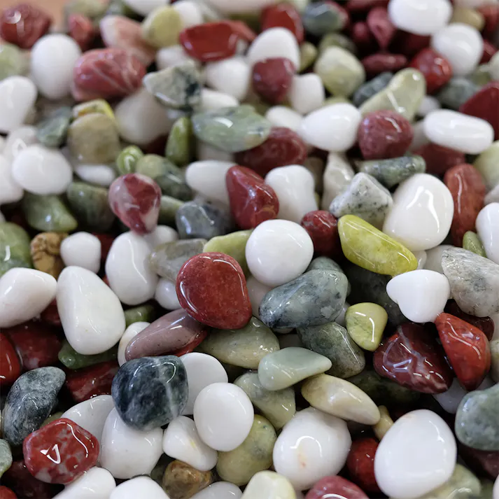 TAIKOH 美仙五色砂利 3分 12-16mm 10kg 化粧砂利 ホワイト 白 レッド 赤 グリーン 緑 ミックス 玉石 小