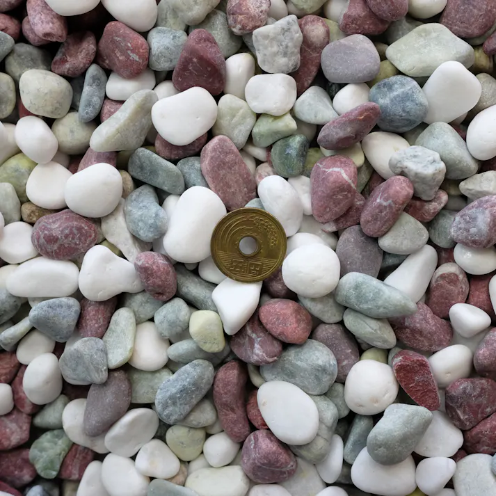 TAIKOH 美仙五色砂利 3分 12-16mm 10kg 化粧砂利 ホワイト 白 レッド 赤 グリーン 緑 ミックス 玉石 小