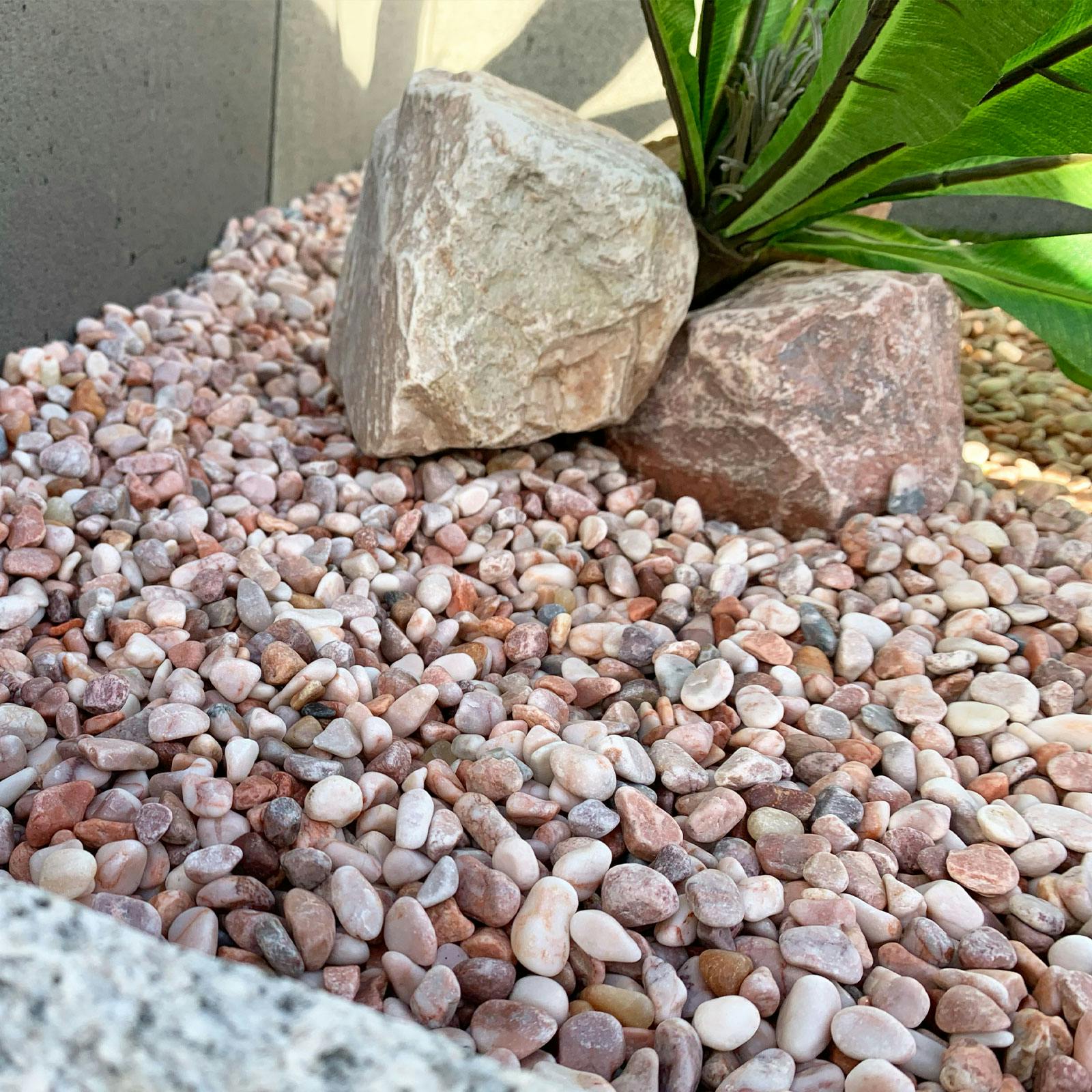 TAIKOH 美仙ピンク 3分 6-10mm 10kg 天然大理石 化粧砂利 ピンク 桃色