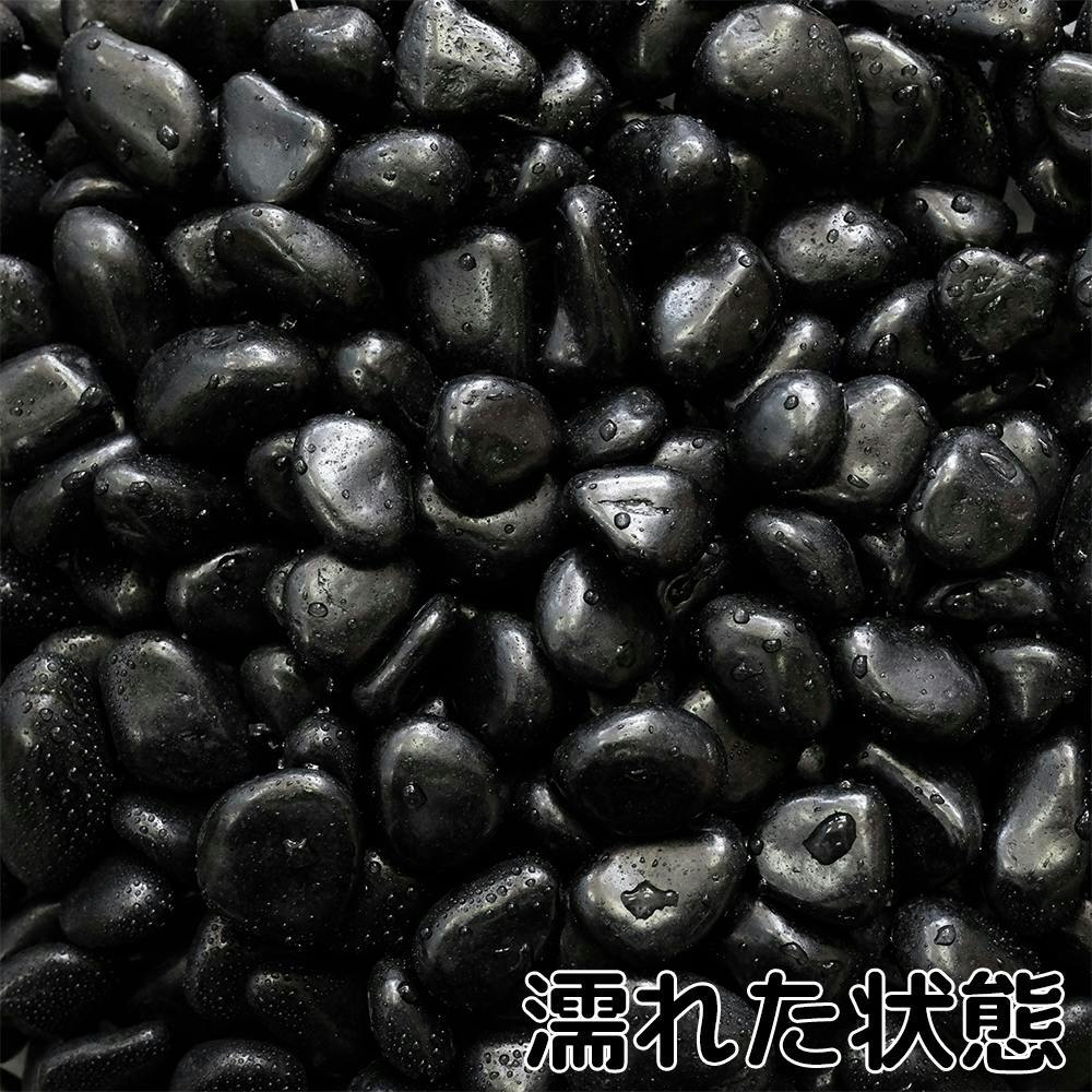 TAIKOH 高級黒玉石 黒光石 8分 22-30mm 10kg 化粧砂利 ブラック