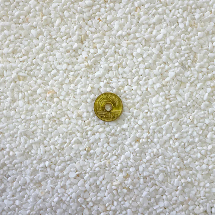 TAIKOH 高級白玉石 白仙 7厘 2-4mm 10kg 化粧砂利 ホワイト 白 水磨き 玉石 極小