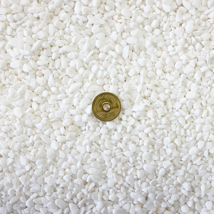 TAIKOH 高級白玉石 白仙 1分 3-6mm 10kg 化粧砂利 ホワイト 白 水磨き 玉石 極小