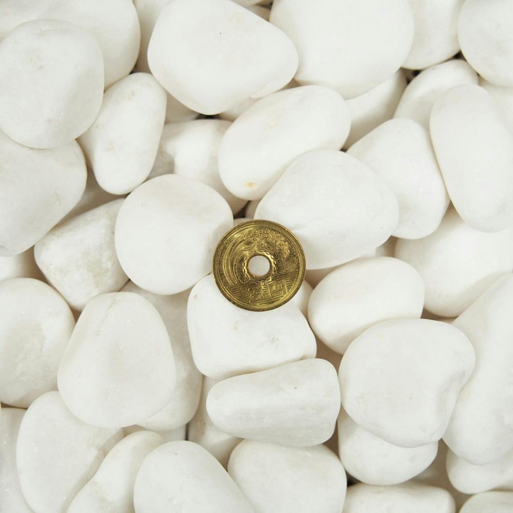 玉石 TAIKOH 特撰那智 1.5寸 40-55mm 10kg 化粧砂利 黒 ブラック 玉石