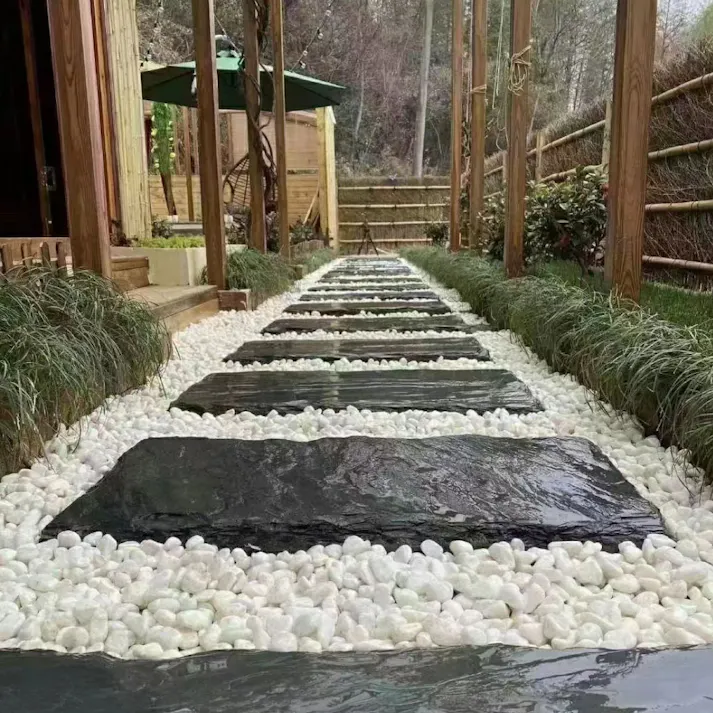 TAIKOH 白玉砂利 8分 22-28mm 10kg 化粧砂利 ホワイト 白 玉石 中