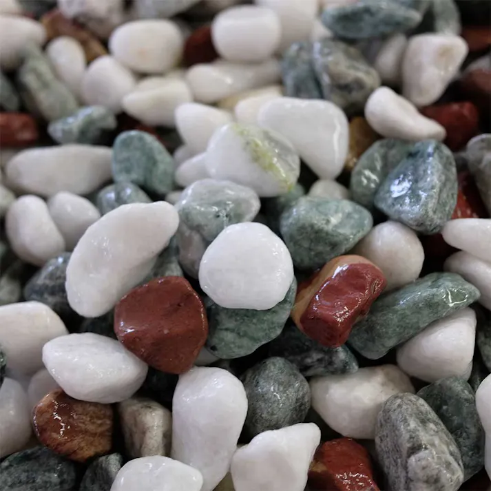 TAIKOH 五色砂利 5分 16-22mm 10kg 化粧砂利 ホワイト 白 レッド 赤 グリーン 緑 ミックス 玉石 中