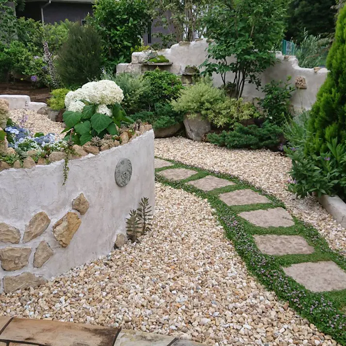 TAIKOH マーブルイエロー 5分 15-25mm 10kg 天然大理石 化粧砂利 イエロー 黄 ベージュ 砕石 中