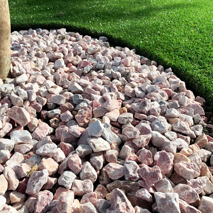 TAIKOH クラッシュピンク 8分 20-30mm 10kg 天然大理石 化粧砂利 ピンク 桃色 砕石 中