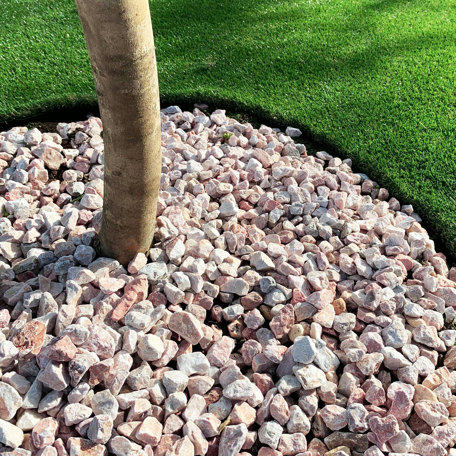 TAIKOH クラッシュピンク 8分 20-30mm 10kg 天然大理石 化粧砂利