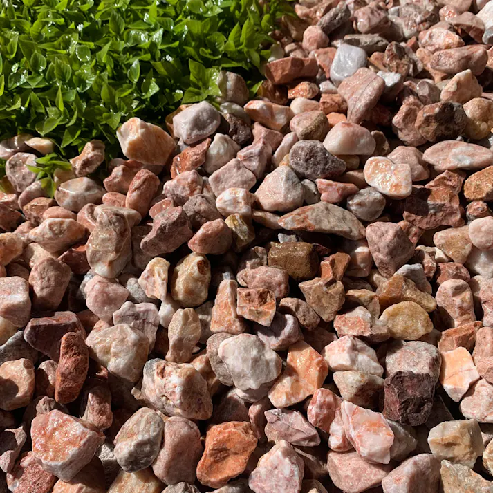 TAIKOH クラッシュピンク 8分 20-30mm 10kg 天然大理石 化粧砂利 ピンク 桃色 砕石 中