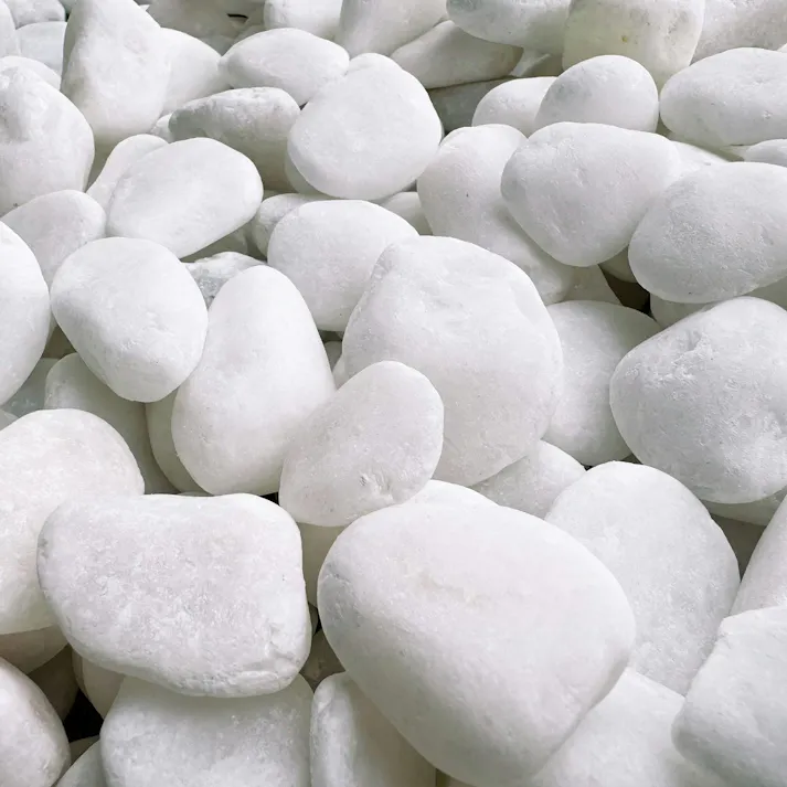 TAIKOH クリスタルホワイト 8分 20-30mm 10kg 化粧砂利 ホワイト 白 玉石 中