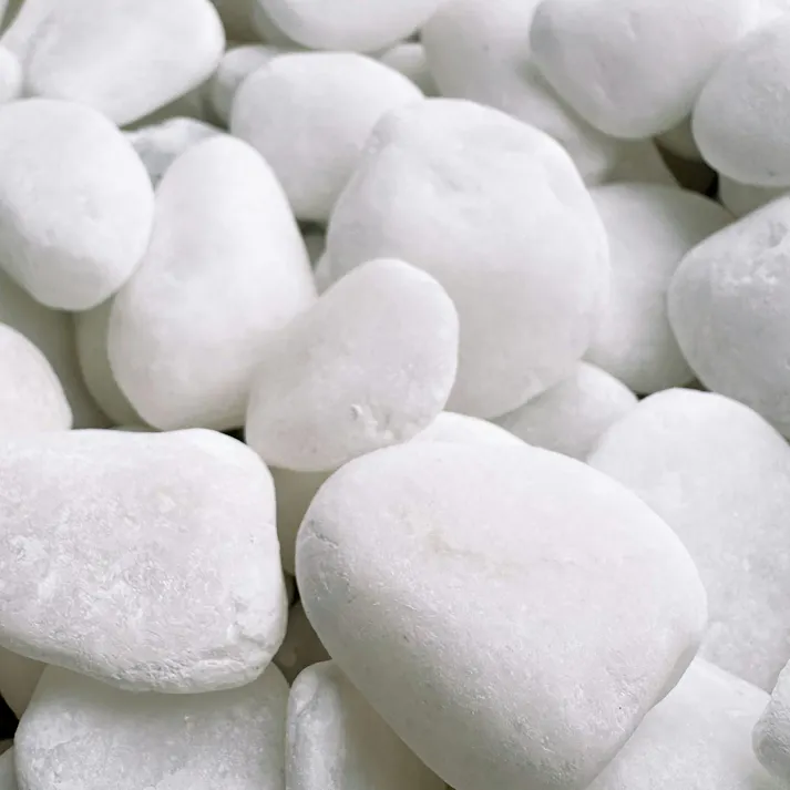 TAIKOH クリスタルホワイト 8分 20-30mm 10kg 化粧砂利 ホワイト 白 玉石 中